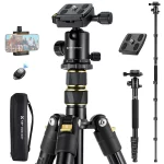 K&F CONCEPT New 72''/1.84m Camera Tripod With Bluetooth Remote Control Lightweight And Compact Aluminum DSLR Tripod B234A1+BH-28 - Image 2