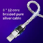 todn 8-core sterling silver audio cable type-c to Lightning to 3.5 mm to 2.5mm to 4.4mm for headphones OTG carbon fiber shell - Image 4