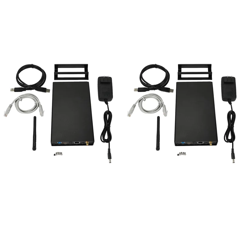 kf-S2be11230615a47bb92849023a43f027c2 A46U 2X Blueendless Rj45 External Hard Drive Case Nas Wifi Antenna Wireless Wifi Sata Usb 3.0 Hdd 3.5 Hdd Caddy(US Plug) - Image 1