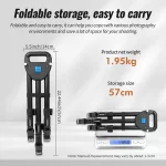 Foldable Universal Camera Photography Tripod Dolly 3 Wheels Stand Pulley Base For Camera Camcorder and Lighting Equipment - Image 4