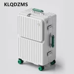 KLQDZMS Laptop Suitcase Front Opening Boarding Case 20"4"26 Inch USB Charging Trolley Case ABS+PC Multifunctional Luggage - Image 5