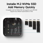 Hagibis USB4 Hard Drive Enclosure 40Gbps M.2 NVMe SSD Case for Mac mini M4/M4 Pro Compatible with Thunderbolt 5/4 External SSD - Image 4