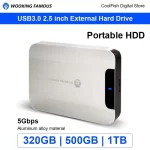 Portable HDD Metal material 5Gbps External Hard Drive 320GB 500GB 1TB LED USB3.0 disco duro exter Compatible for PC/MAC/PS4/PS5