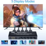 Navceker HDMI 4x2 Multi-viewer switcher 4K Seamless Quad Screen Multi Viewer Splitter 4 in 2 out HDMI Switch Adapter IR for PC - Image 5