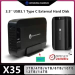 CoolFish HDD 3.5'' External Hard Disk 3TB/4TB/6TB/8TB/10TB/12TB TypeC Hard Drive External Storage Decives Hard Disks for PC/ Mac