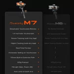 Hohem M7 Pro iSteady M7 Smartphone Gimbal AI Track Fill Light Detachable Control Screen Extension Rod for iPhone TikTok YouTube - Image 2