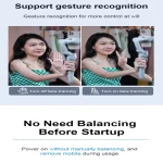 Foldable 3Plate Handheld Gimbal Stabilisatir Pocket camera Anti-vibration Automatic AI tracking gimbal m02 For Cell Mobile Phone - Image 3