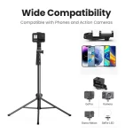UGREEN 1.7m Phone Tripod Stand For Gopro iPhone Samsung Xiaomi Foldable Aluminum Phone Holder Universal Travel Tripode Holder - Image 3