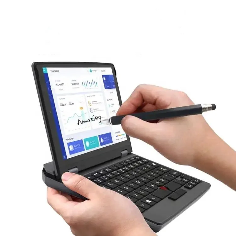 kf-S4a71af2332ca43089ad64b9a87db6349n Best price portable small size 7 inch mini pocket laptop touchscreen in 12GB 256G Wins Handheld Business notebook computer - Image 1