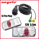 1Set 12V 13 Pin Plug 5.5m Cable Wiring Harness LED Tail Light Rear Stop Brake Light Turn Signal Lamp License Number Plate Lamp