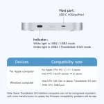 Hagibis USB4 Hard Drive Enclosure 40Gbps M.2 NVMe SSD Case for Mac mini M4/M4 Pro Compatible with Thunderbolt 5/4 External SSD - Image 2