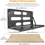 Drop Down Tailgate Table for 2007-2022 Jeep Wrangler JK JL Unlimited ,Rear Door Foldable Table Cargo Shelf Storage Cargo - Image 5