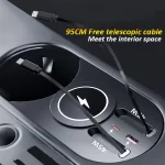 Wireless Charger Magnetic For Audi A3 wire wireless super Fast Charging dock 135W plug & play Mobile Phone USB Type-C Charging - Image 2