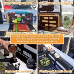 Drop Down Tailgate Table for 2007-2022 Jeep Wrangler JK JL Unlimited ,Rear Door Foldable Table Cargo Shelf Storage Cargo - Image 3