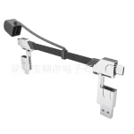 5Pcs new product four-in-one 240W keychain data cable fast charging magnetic data cable portable fast charging charging cable - Image 2