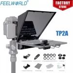 FEELWORLD TP2A Mini Teleprompter 8 inch Portable Supports Under 8" Smartphone Tablet Prompting Smartphone DSLR Camera Bluetooth