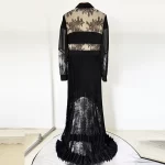 Luxury Embroidery Lace Formal Dress For Women Summer Auutmn Sexy Long Sleeve Floor Length Maxi Prom Evening Dresses - Image 3