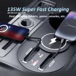 Wireless Charger Magnetic For Audi A3 wire wireless super Fast Charging dock 135W plug & play Mobile Phone USB Type-C Charging - Image 3