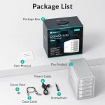 Yottamaster 2.5/3.5" SATA HDD SSD Enclosure 150W Power Type-C 10Gbps HD External Case USB3.1 Daisy Chain Hard Drive Storage Box - Image 3