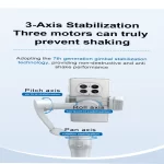 Foldable 3Plate Handheld Gimbal Stabilisatir Pocket camera Anti-vibration Automatic AI tracking gimbal m02 For Cell Mobile Phone - Image 2