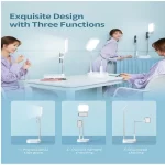 Foldable Phone Holder Portable Stand with LED Selfie Live Light Mobile Stand With Remote Filling Lamp Holder Phone Bracket Ove - Image 2