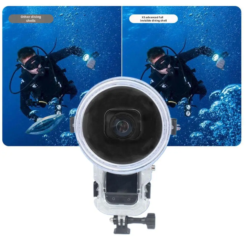 kf-Sbc0cd0cc1dc84f62b5a01ce87985a5870 Invisible Dive Case for Insta360 X5, 60m/197ft Waterproof Housing Cover Underwater Diving Shell for Insta 360 X5 Accessories - Image 1