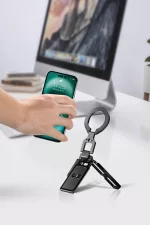 MT-07 Aluminum Alloy Magnetic Phone Stand Holder Tripod Multi-Functional Foldable Bed & Desk Stand - Image 2