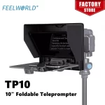 Feelworld TP10 Teleprompter 10 Inch Phone Camera Collapsible Teleprompter Support Horizontal and Vertical Shooting