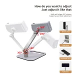 Adjustable Foldable Rotating Video Hand Holders Tablet Pc Stands Metal Stand Holder Mobile Stand Phone Holder for Table - Image 4