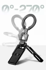 MT-07 Aluminum Alloy Magnetic Phone Stand Holder Tripod Multi-Functional Foldable Bed & Desk Stand - Image 5