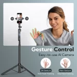 Selfie Stick Gimbal Stabilizer For Smartphone With Bluetooth Remote Intelligent AI Follow-Up Anti Shake Pan Tilt Tripod - Image 3