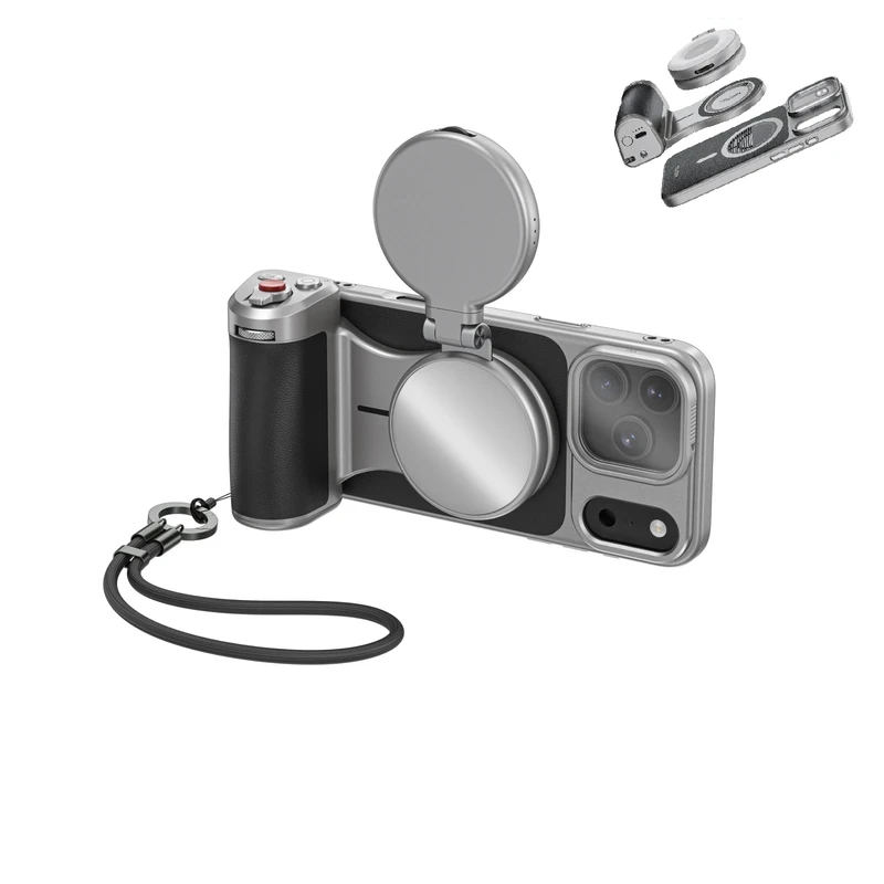 kf-Seea7127d42cf4cd398c73baaae49fefeF TELESIN Master Grip Set for iPhone17 Pro Pro Max Magnetic Phone Camera Hand Grip Holder 3200Mha Powerbank with Wireless Charging - Image 1