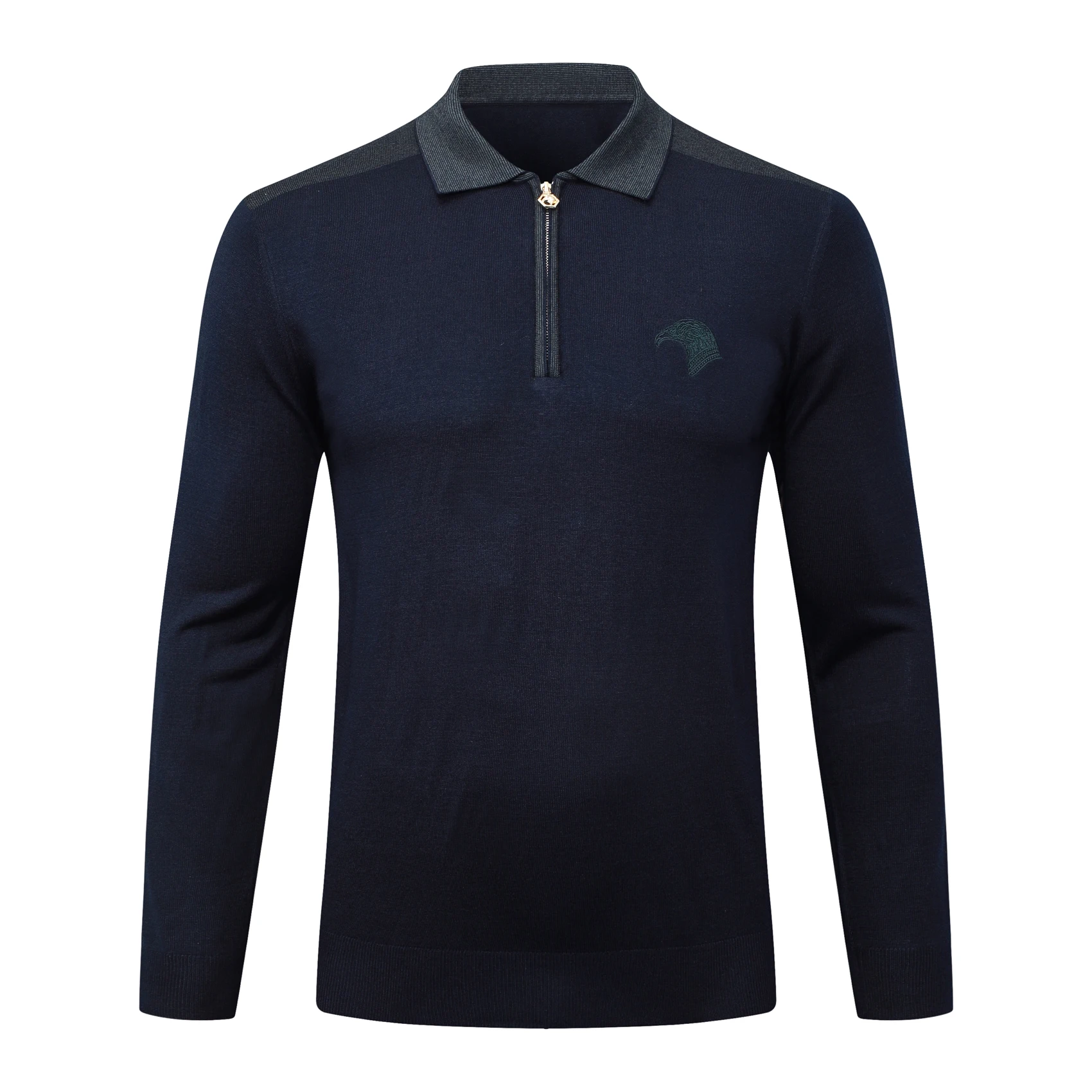 kf-S1010fd62344b49d487f8296dd4b79bb8U OECHSLI Sweater Wool men's 2025 new warm Long sleeved fashion Straight embroidery knitting elastic high quality big size M-5XL - Image 1