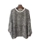 25 Heavy Handmade Scale Casual Sweater Top Quality Lightweight Sweater Czenititreide Top Dames Cotton and Linen AF1643