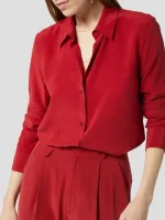 EQ Solid Color Silk Shirt 21 Colors Option 2025 New Sand-washed Mulberry Silk Long Sleeve Shirt OL Women SILK Blouse Blue - Image 3