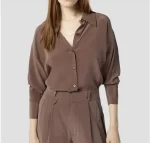 EQ Solid Color Silk Shirt 21 Colors Option 2025 New Sand-washed Mulberry Silk Long Sleeve Shirt OL Women SILK Blouse Blue - Image 5