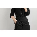 Birdtree 19MM 95% Real Silk 5% Spandex Blouse Women Soft Button V-neck Long Sleeve Solid Shirt Tops Spring Summer T36778QC - Image 5