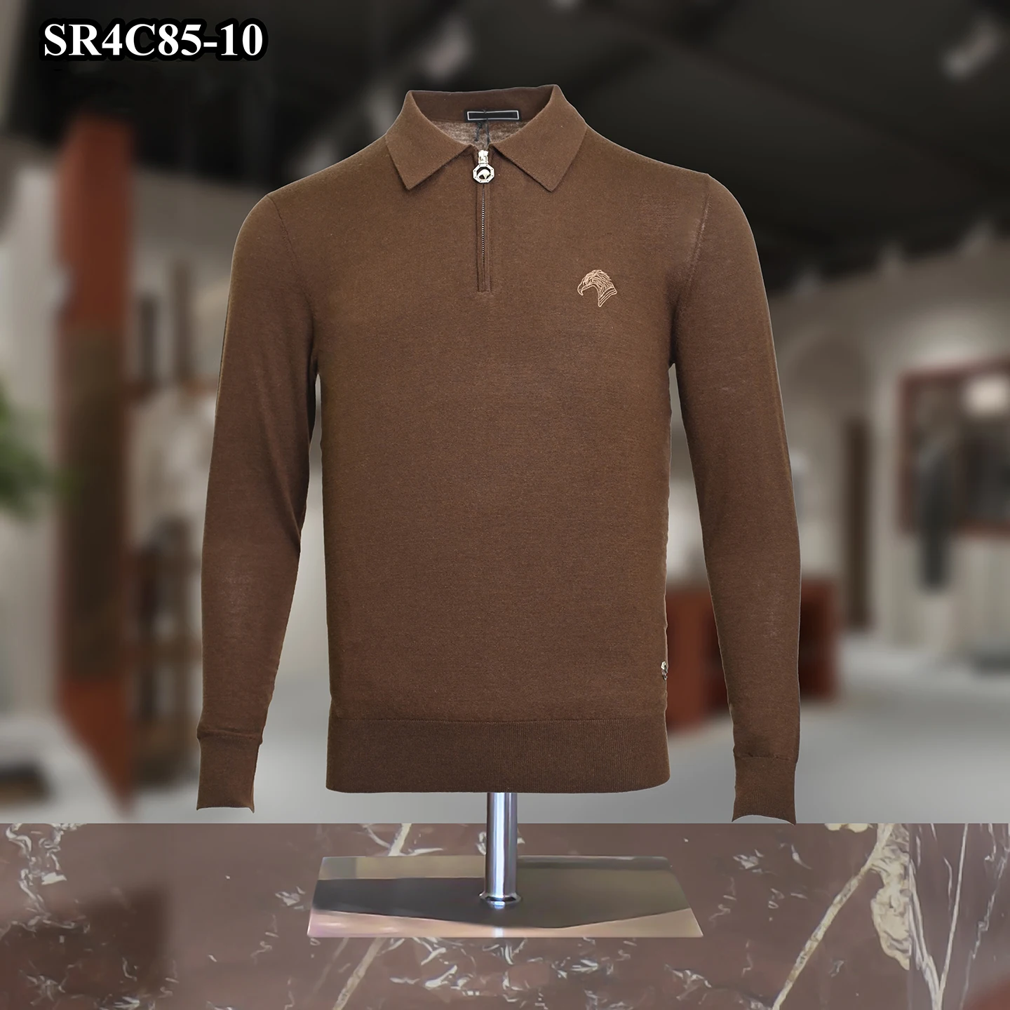 kf-S98db4cf084b1474f98f19131d484a73eD OECHSLI Sweater men's 2025 new warm Long sleeved Straight embroidery knitting comfort elastic zipper high quality big size M-4XL - Image 1