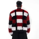 LUZHEN Imitation Sweater High Fur End Jacket Men's Collarless Spring Thickened Knitted Color Contrast Casual Men's Tops JY5465 - Image 2