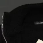 Winter Fashion Street Blank Black OUR LEGACY Sweater Minimalist Stand Collar Two-Way Zipper Cardigan Knitted Jacket Men Women - Image 3